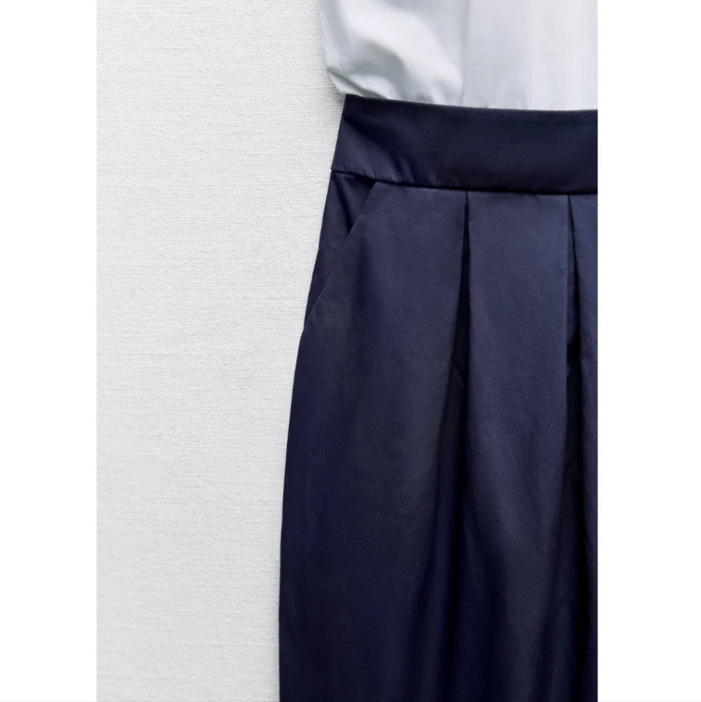 MIXED POPLIN FULL LENGTH JUMPSUIT SIZE M - Picture 7 of 7